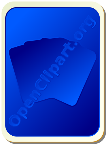 Zadní modrý hrací karta vektorový obrázek