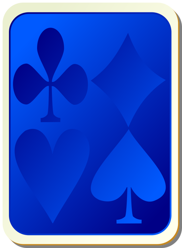 Hraní karet zpátky modré Vektor Klipart
