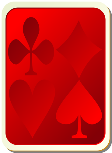 खेल कार्ड वापस लाल वेक्टर छवि