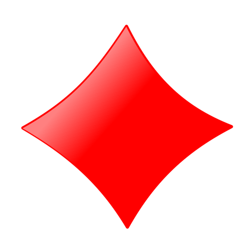 Diamond kartu tanda vektor ilustrasi