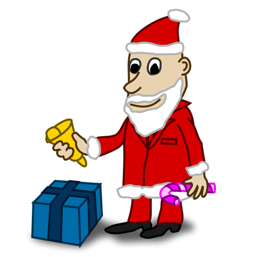 Santa karakter komik vektor gambar