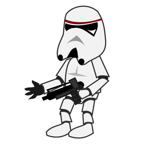 Stormtrooper komische karakter vector afbeelding