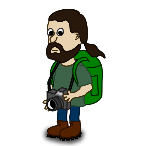 Trekker комический персонаж векторное изображение