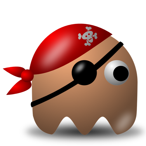 Immagine vettoriale cattivo gioco pirata ragazzo