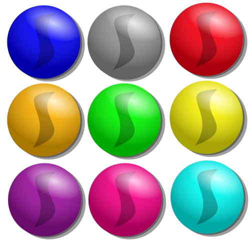 Imagine vectorială set de cercuri colorate