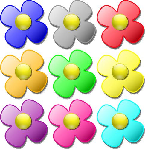 Permainan kelereng - bunga vektor