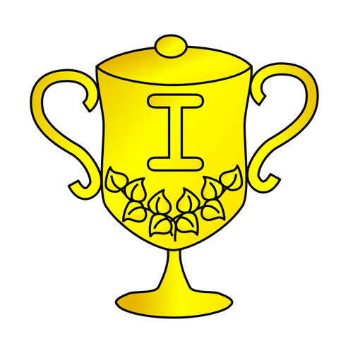 Gouden trofee vectorillustratie