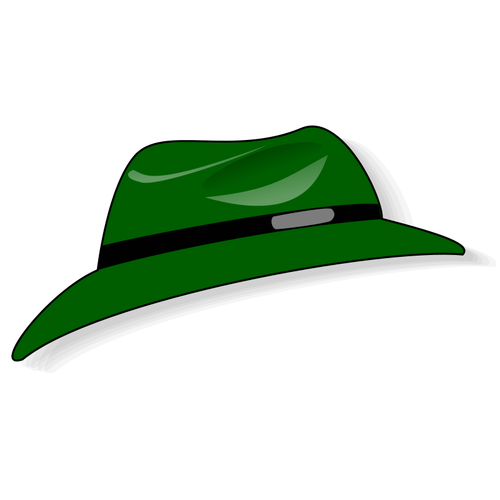 Vihreä Fedora hat vektori ClipArt