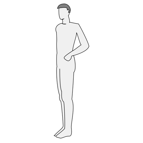 Vector silueta cuerpo masculino