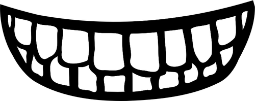 Ústa s zuby vektorový obrázek