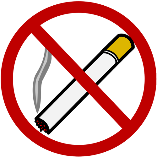 Žádné kouření znamení Vektor Klipart