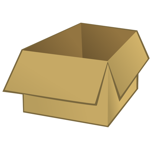 Gambar vektor dari sebuah kotak coklat