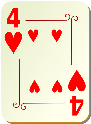 Fire av hjerter vektor image