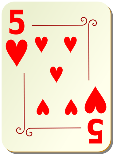 Vijf van harten vector illustraties