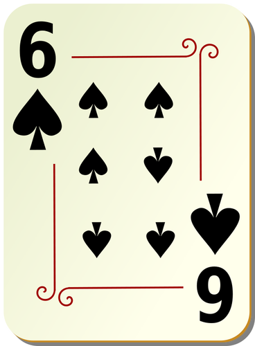 Шесть треф игральные карты векторные иллюстрации