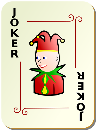 Black Joker speelkaart vector afbeelding