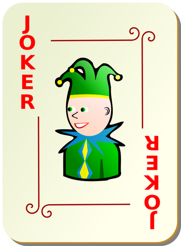 Punainen Jokeri pelikortti vektori kuva