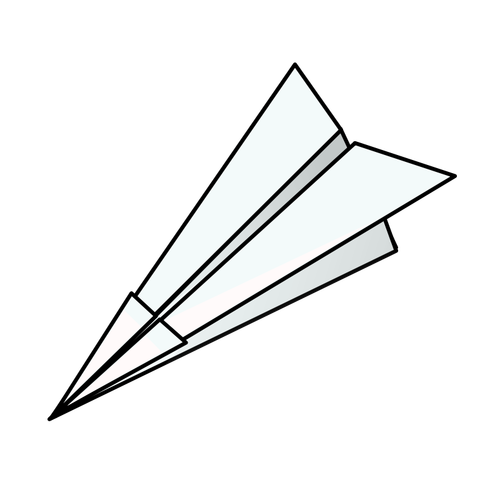 Ilustração de vetor de avião de papel