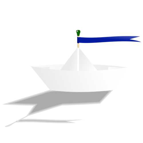 Dessin vectoriel de bateau papier