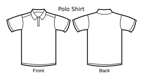 Koszulka polo szablon grafika wektorowa