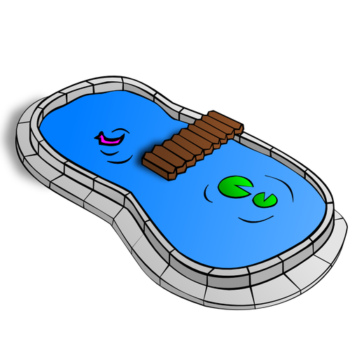 Vector de la imagen símbolo estanque RPG mapa
