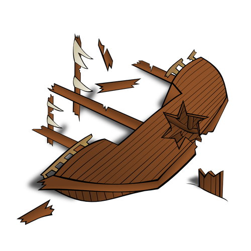 Vector de la imagen del naufragio