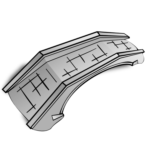 Yhden kaaren kivisilta RPG kartta symboli vektori piirustus