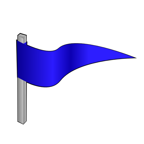 Enkel flagga på en påle vektor