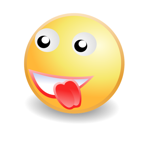 Zunge Smiley Gesicht Symbol Vektor-Bild