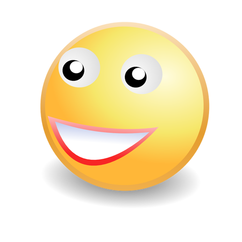 Sourire espiègle smiley face icône vector image