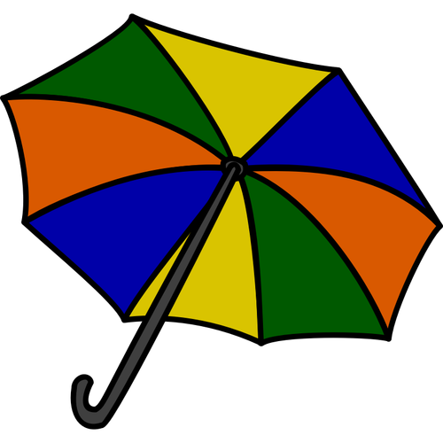 Ilustração em vetor multicolorido de um guarda-chuva