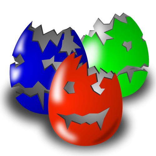 Huevos de Pascua temible vector imagen