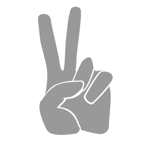 Immagine vettoriale di pace vittoria mano gesto