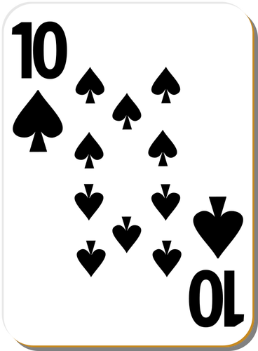 Tio av spader spelkort vektor ClipArt