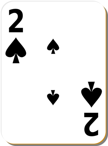 Dua sekop bermain kartu vektor ilustrasi
