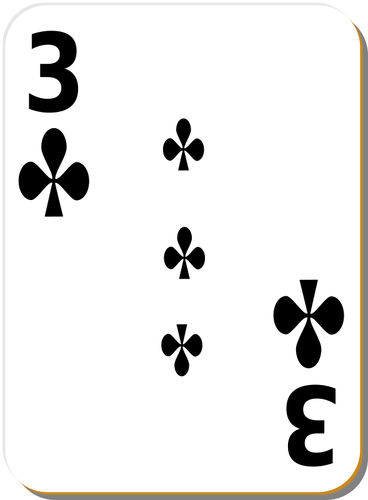 Drie van clubs vector afbeelding