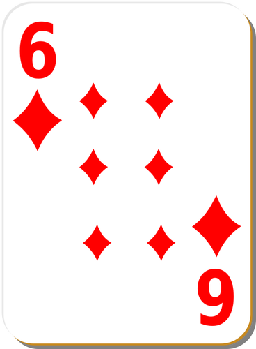 Six of diamonds vector image