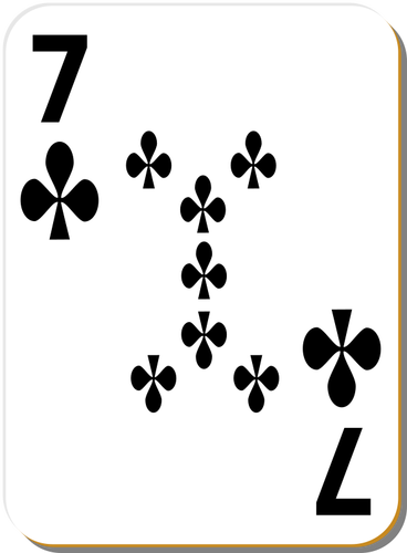 Zeven van clubs vector illustraties
