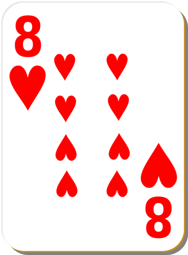 Eight of hearts vector image