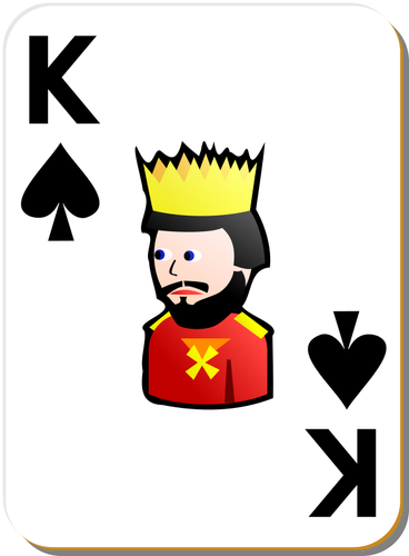 스페이드 카드 게임 벡터 드로잉의 왕