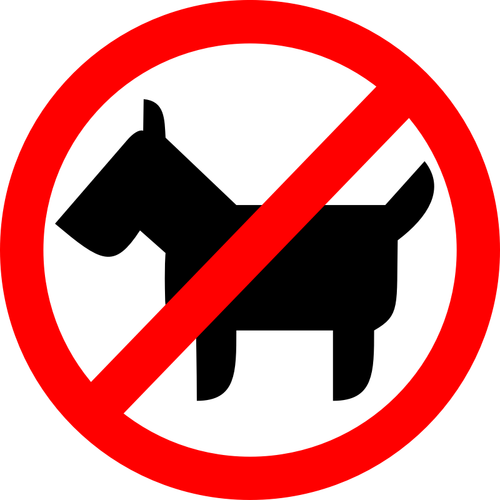 Inga hundar runt tecken vektorbild