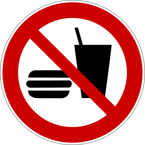 Kein Fast-Food-Vektor-symbol