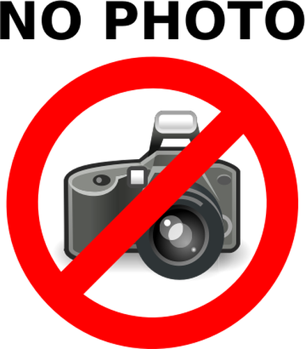 Geen fotografie waarschuwing etiket vector clip artt