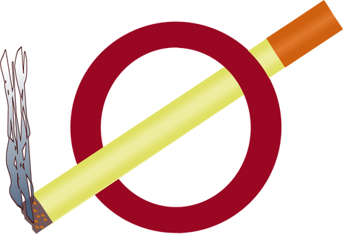 Não fumar símbolo 3D vetor clip arte