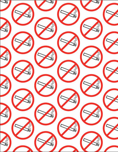 Žádné kouření znamení vzor