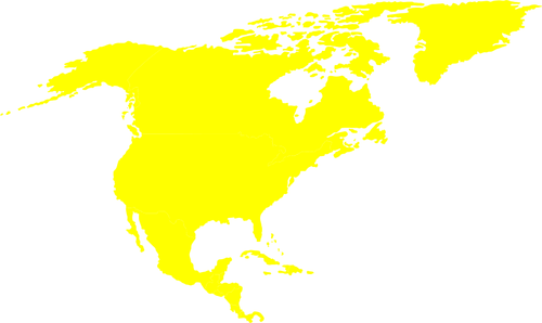 Vektorkarte des nordamerikanischen Kontinents