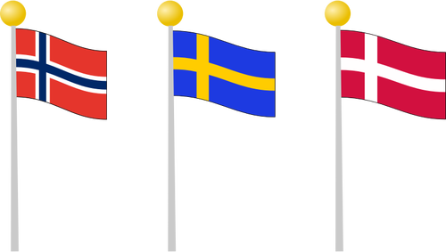 Bandeiras escandinavas