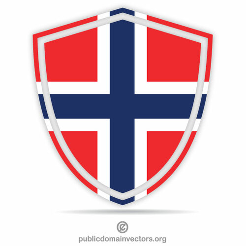 Skjold norsk flagg