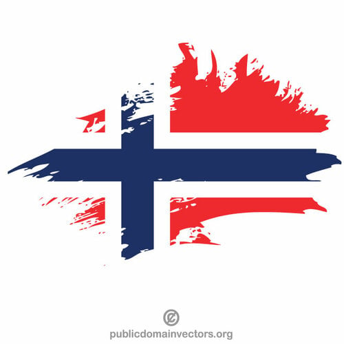 Coup de peinture norvégien de drapeau
