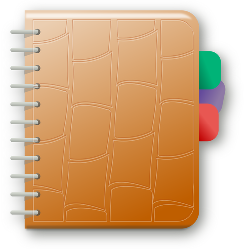 Caderno com capa de couro